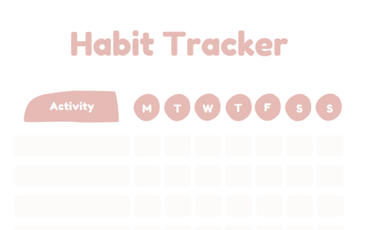 Digital Weekly Habit Tracker - A5